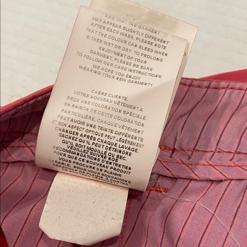 ROSNER from the heart May bright coral pink  cotton mix Chino Pants Size 4 - Picture 11 of 14